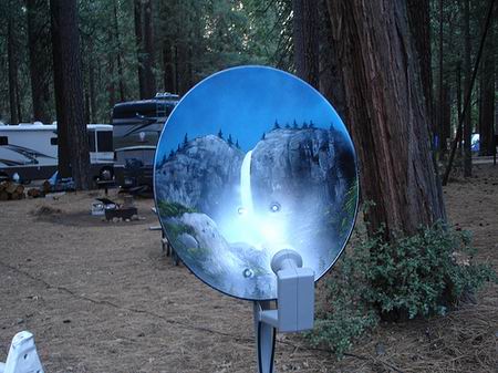 art on satellite dish